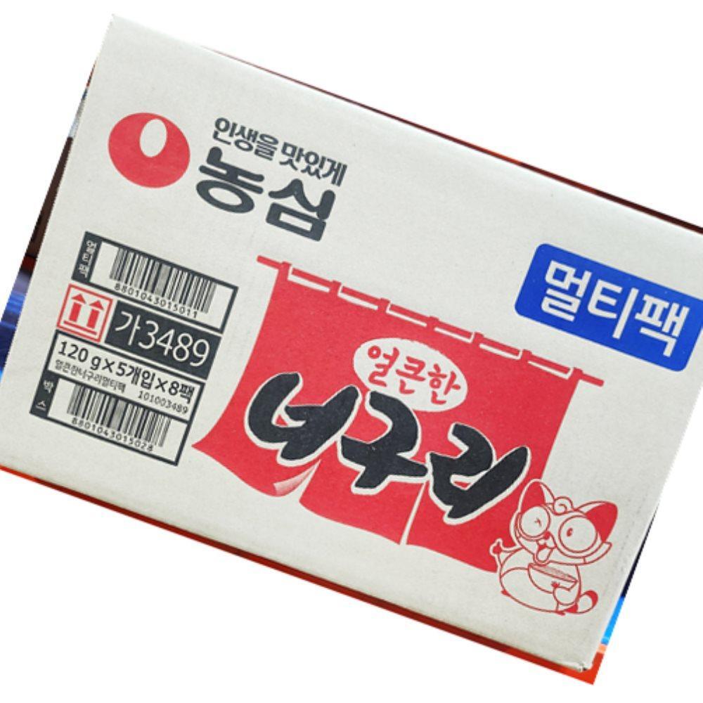 박스구매 너구리(농심 멀티팩 얼큰한맛 120g 40개) 63,830원