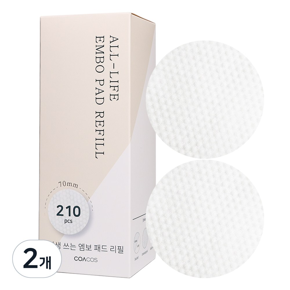 코아코스 평생쓰는 멀티 엠보 빅패드 리필 210매 2개 총 420매, 2개, 210매입 8,900원