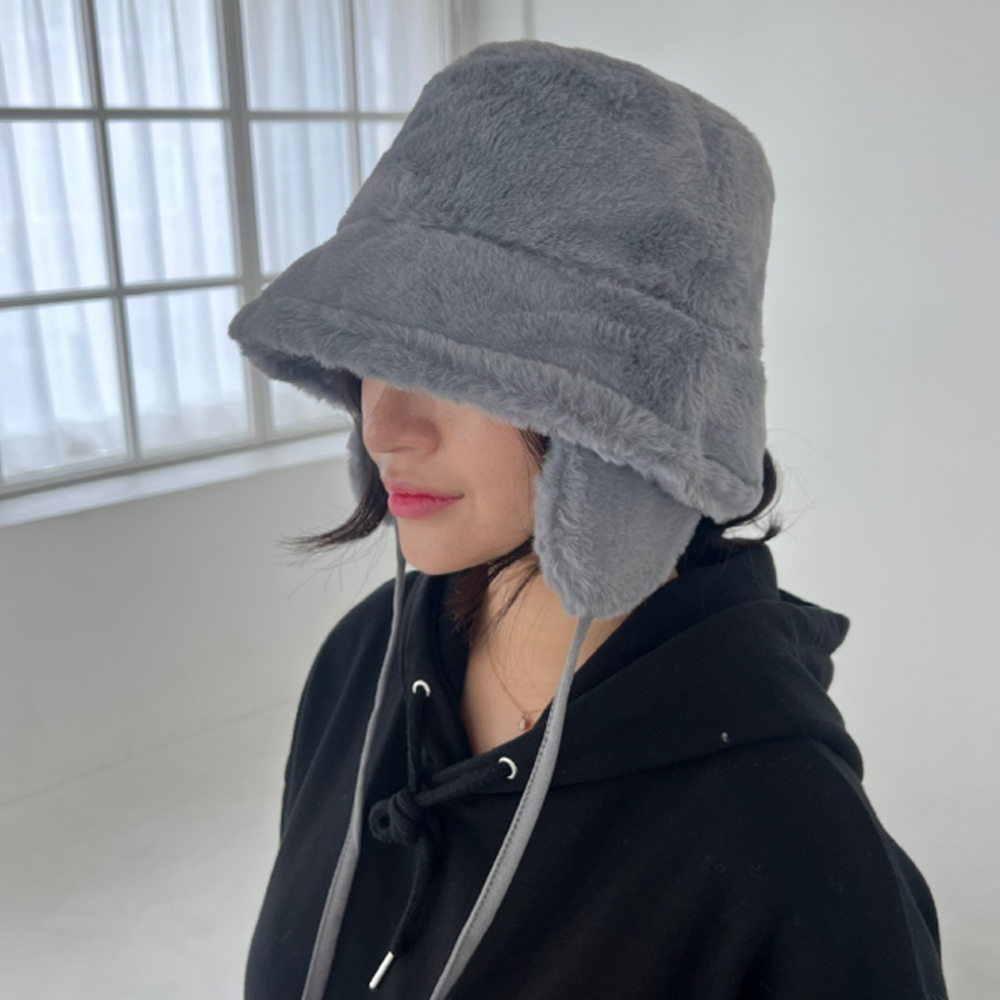 디베일 페이크 퍼 버킷햇 귀달이 벙거지 귀마개 겨울 스키장 방한 모자 23,000원