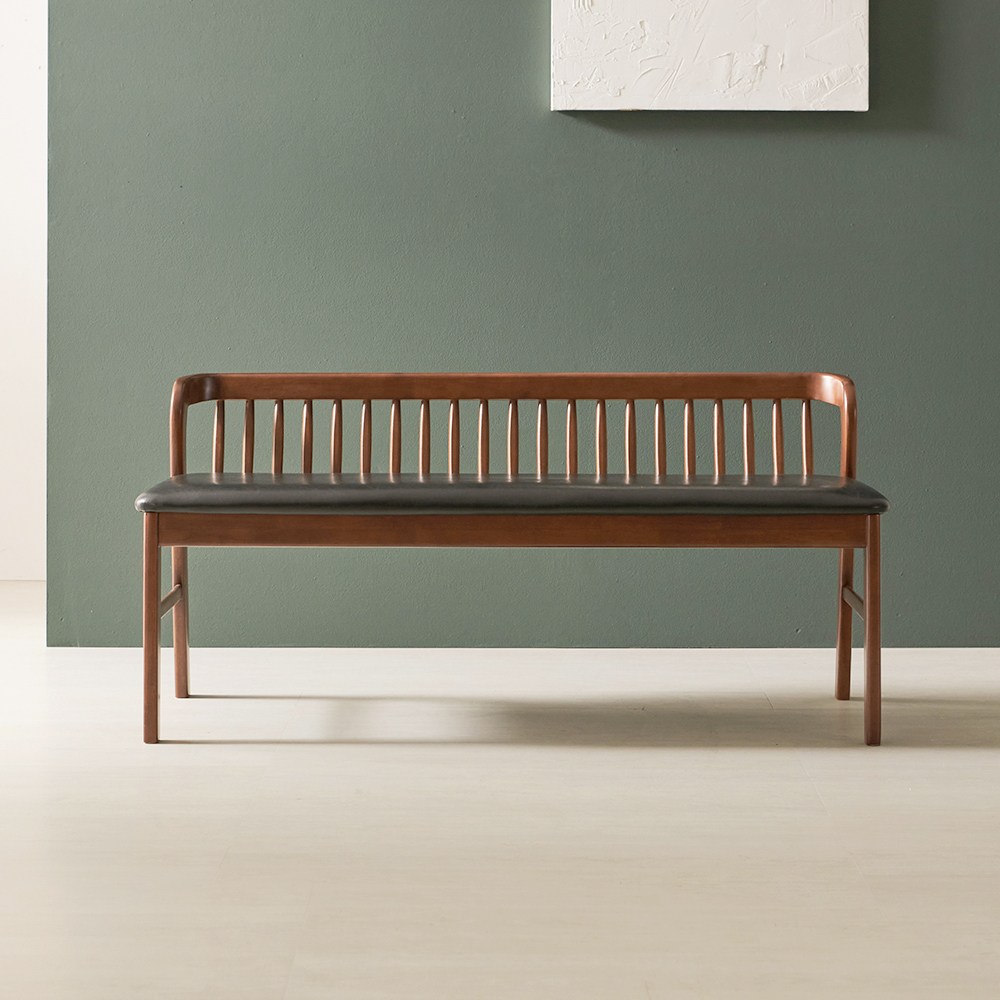 라로퍼니처 허그 고무나무 원목 2인 3인 벤치 식탁 의자 카페 인테리어 체어, 현재가 110,000원