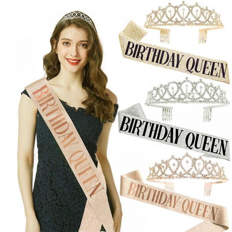 어깨 파티 티아라 왕관 DD-11847 세트 생일 띠 축하 19,310원