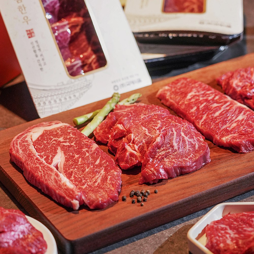 1++명품한우 미식구이세트 1호(등심300g+채끝300g+안심300g+부채300g), 1개 217,900원