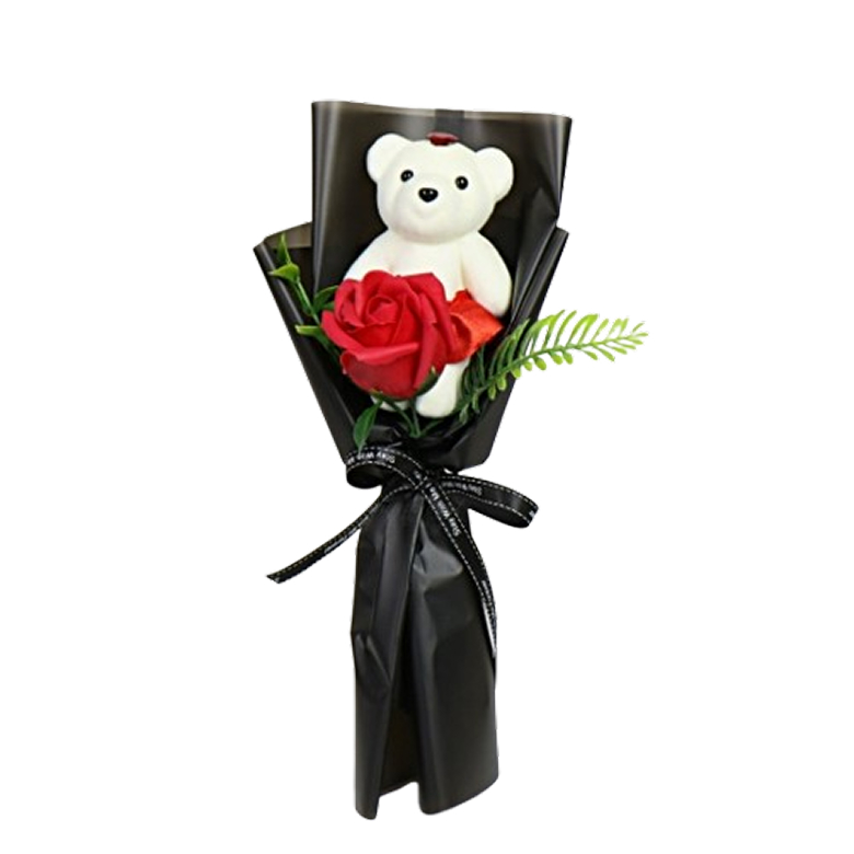 장미 곰돌이 꽃다발 미니 인형 어린이집 졸업식 선물 기념일 선물, 1개, 레드장미 6,700원