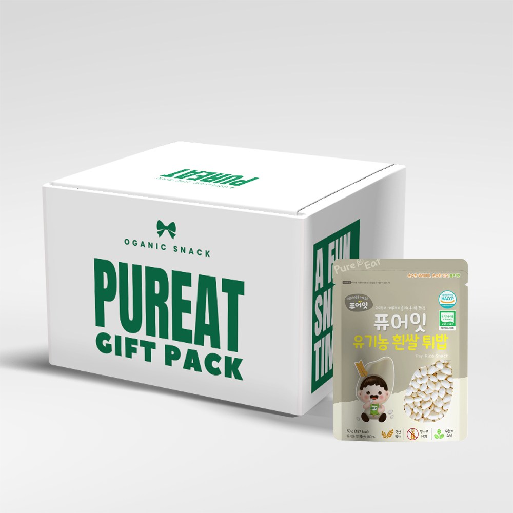 [선물세트] 퓨어잇 유기농 튀밥 10봉세트 선물용 간식박스 27,600원