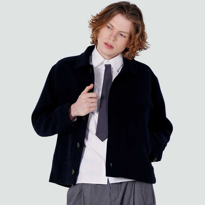 [커스텀어스] 남자 울이브직 빅후다 크롭자켓 CXS25WWJKA01 NAV 220,150원