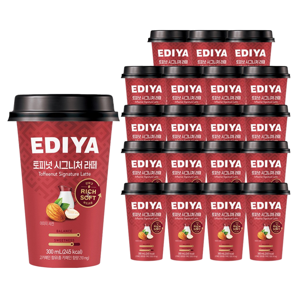 이디야 컵커피 토피넛 시그니처라떼 300ml, 300ml, 20개 29,900원