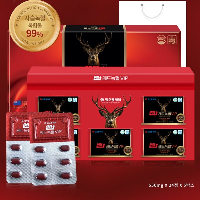 [코오롱제약] 쎈 레드녹혈 VIP 550mg 120정(4개월분), 1박스, 120정 49,800원