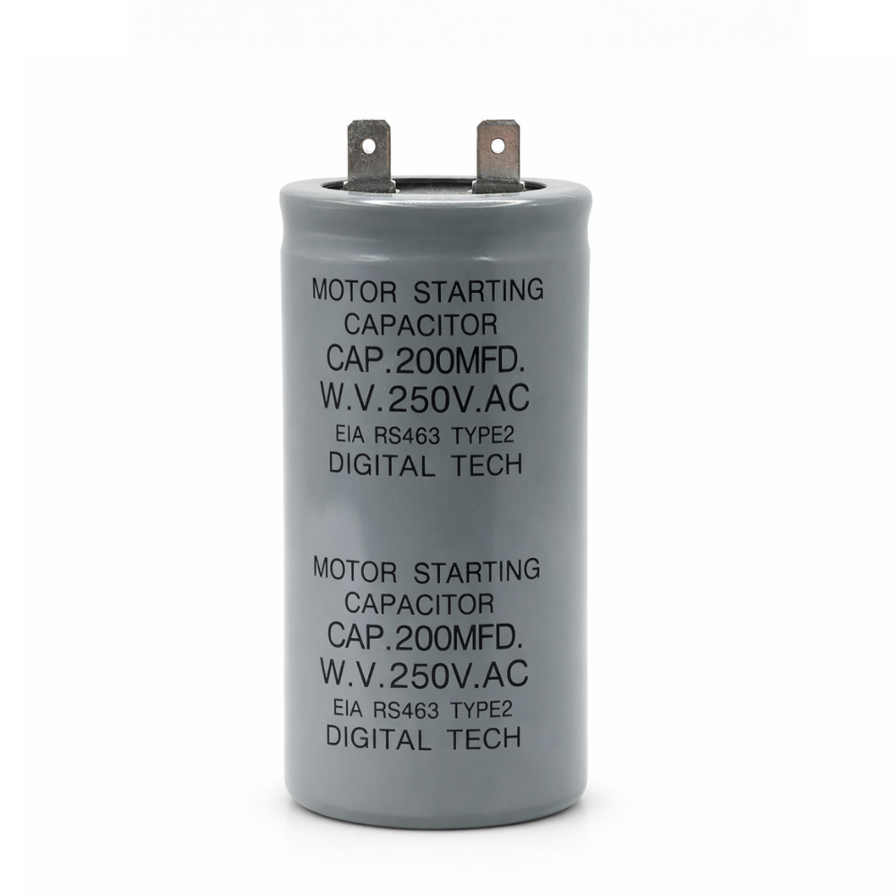이제이에스몰 국산 디지털텍 원형콘덴서 1+1타입 250VAC 200uF  정품 스타팅 모터 알루미늄캔타입 1+1단자 용량200MFD-250V 17,490원
