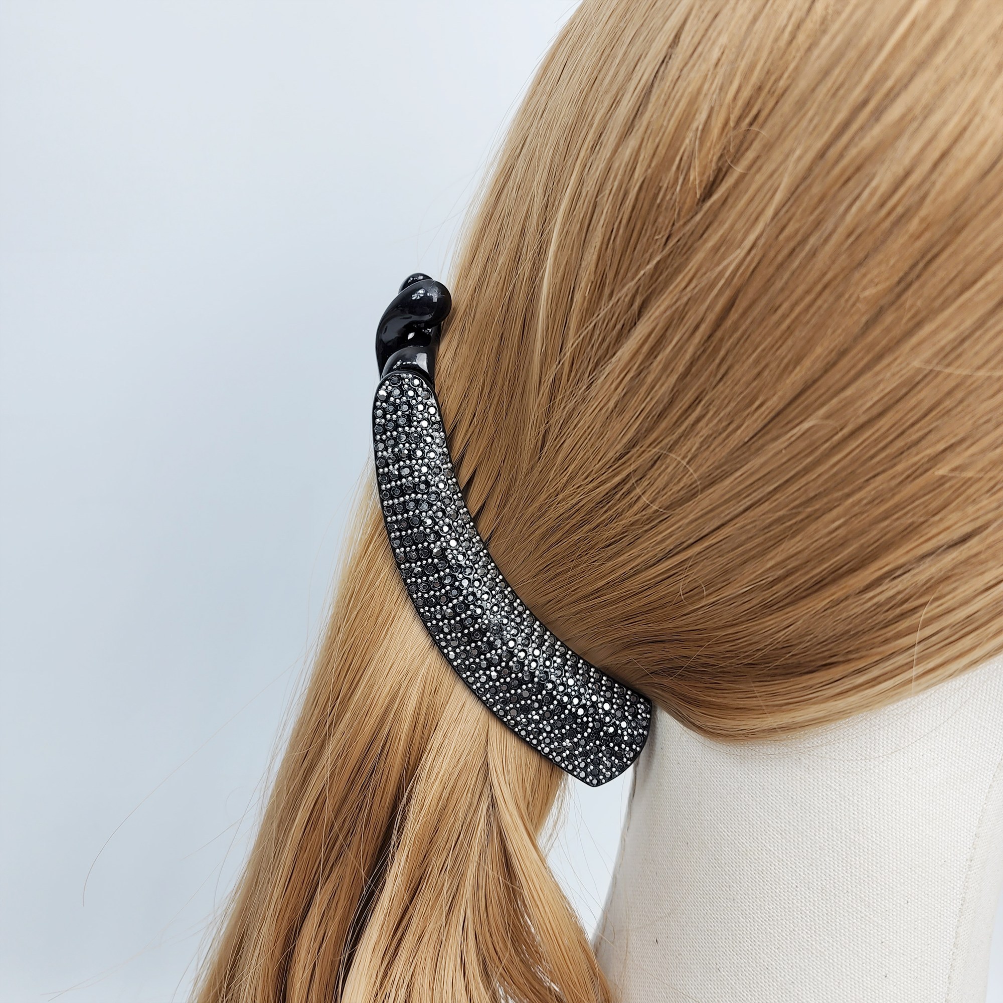 프랑스핀 호피 블랙 베이직 큐빅 스톤 롱 전체묶음 바나나핀 21,900원