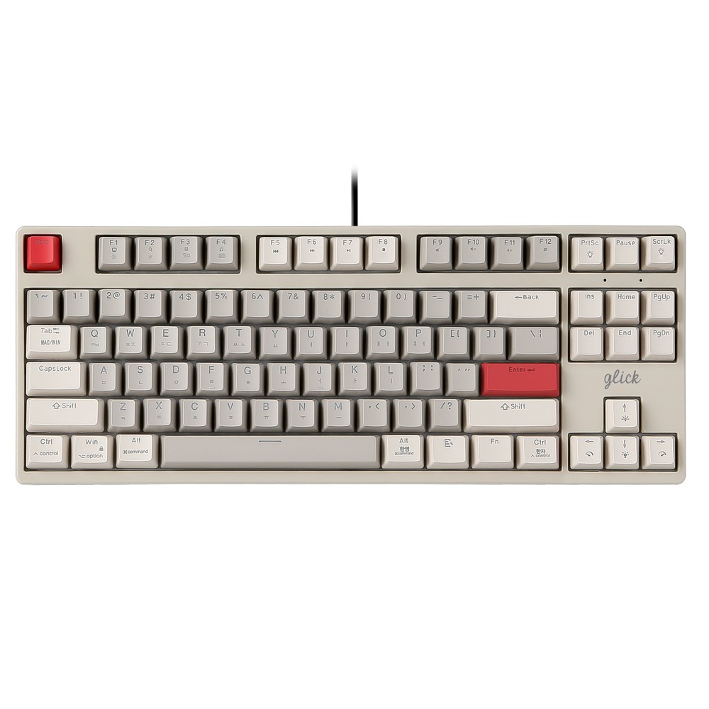 지클릭커 레트로레드 슈퍼히어로 SPK87 레인보우LED 풀 윤활 저소음 핫스왑 게이밍 USB 키보드 32,800원