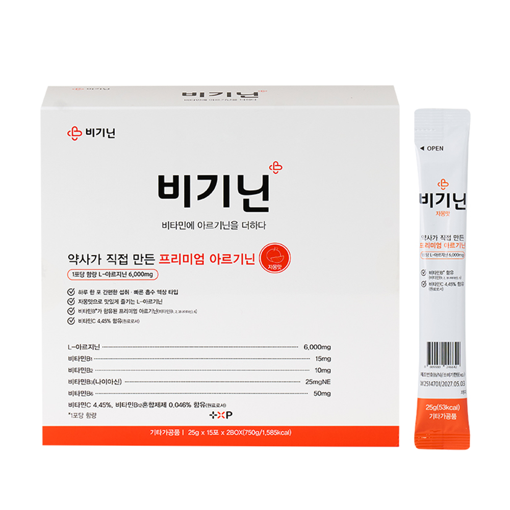 약사가 만든 프리미엄 아르기닌 6000 비타민 6종 함유, 30개, 25g 69,000원