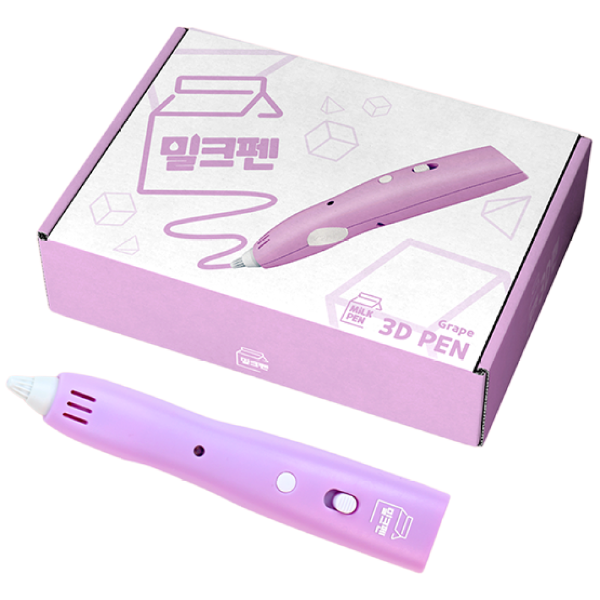 밀크펜 저온 3D펜 쓰리디펜 패키지 (2가지 색상 택1, PCL 필라멘트 3색 및 도안북 포함) 34,900원