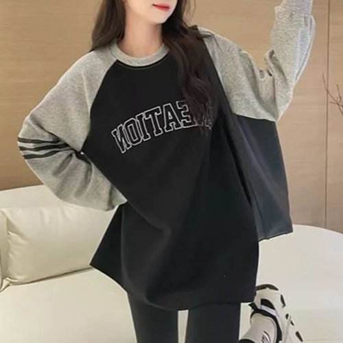 신나몰 여성 오버핏 맨투맨 긴팔 티셔츠 박스 롱티 롱맨투맨 빅사이즈 18,000원