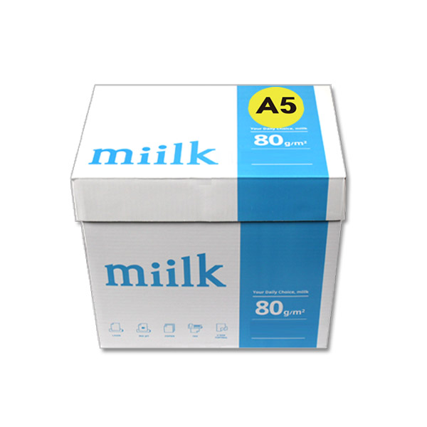 밀크 복사용지 A5용지 (A4 아님) 80g 1BOX(5000매) (A4 절반), 5000개, A5 30,900원