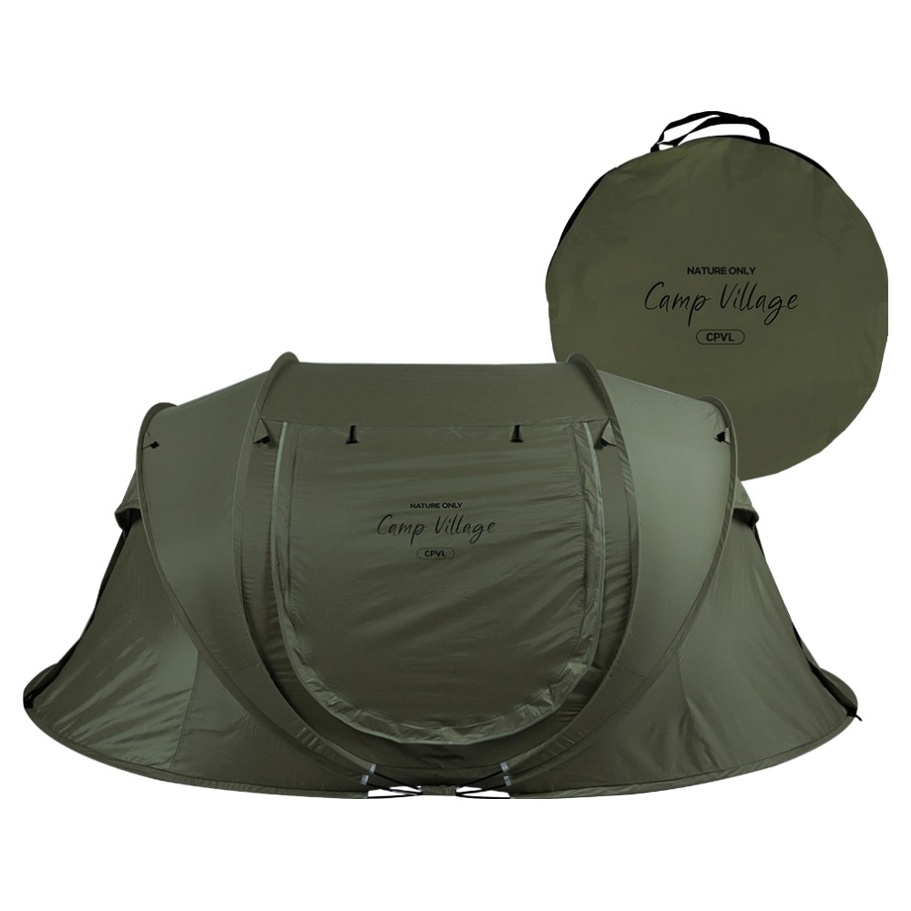 캠프빌리지 원터치 열차단 돔텐트, 카키, 2~4인용 71,900원