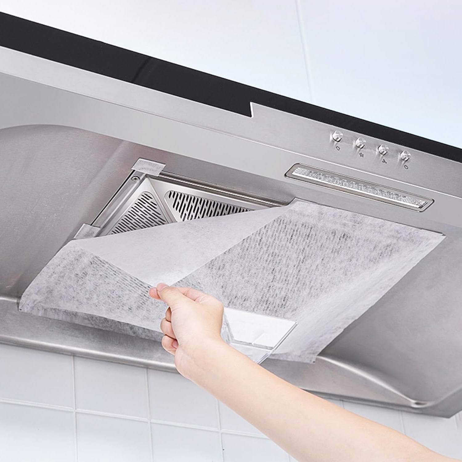 LUODONG 가스렌지 후드필터 주방 레인지후드 커버 여과막 46cmx10mx2개 (자석+마직스테이프), 2세트 9,980원