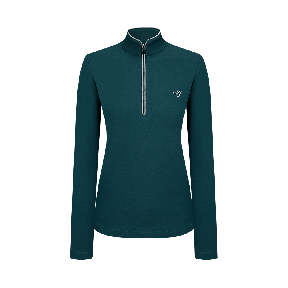 엠바골프 여성 부드럽고 촉감 좋은 코트나 소재 신축성 좋은 심플 반집업 긴팔 티셔츠 M254LTS002 39,000원