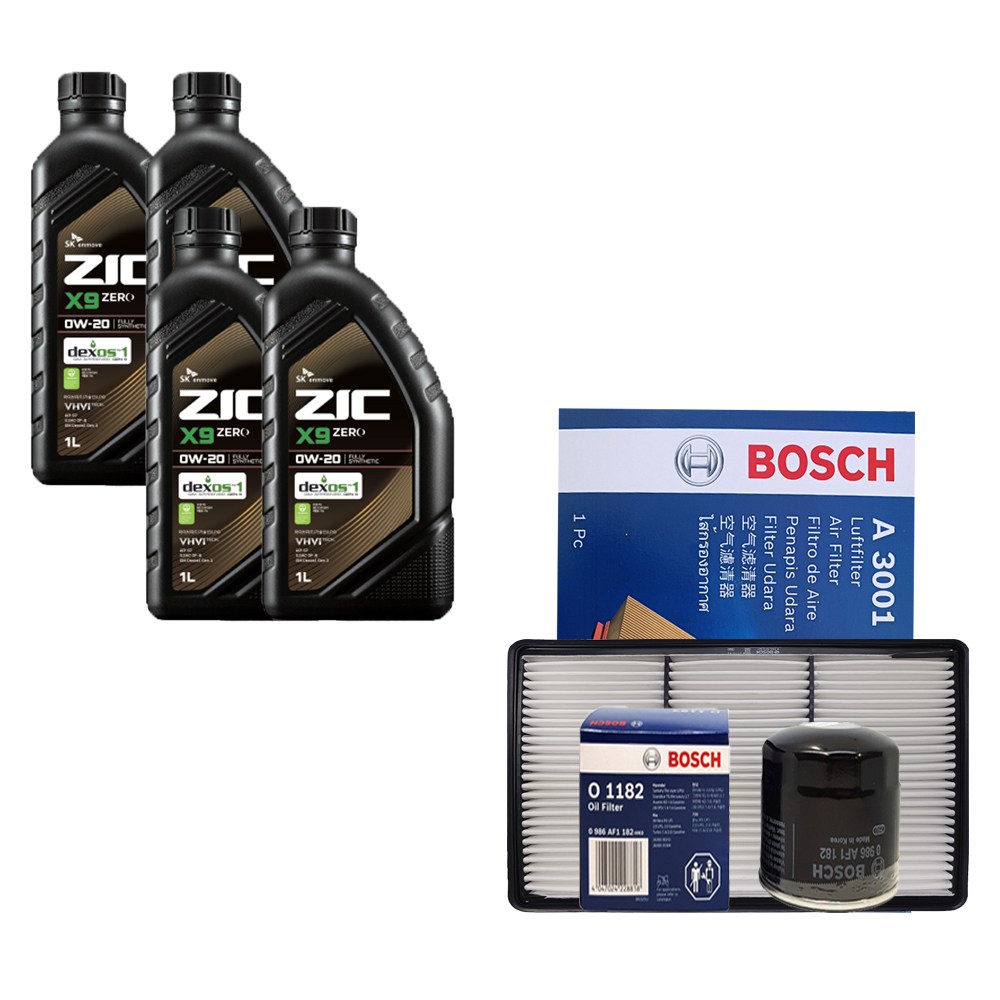 니로 하이브리드(22년 이전) 지크 X9 제로 0W20 4L 엔진오일 필터 세트 1182-3001 57,090원