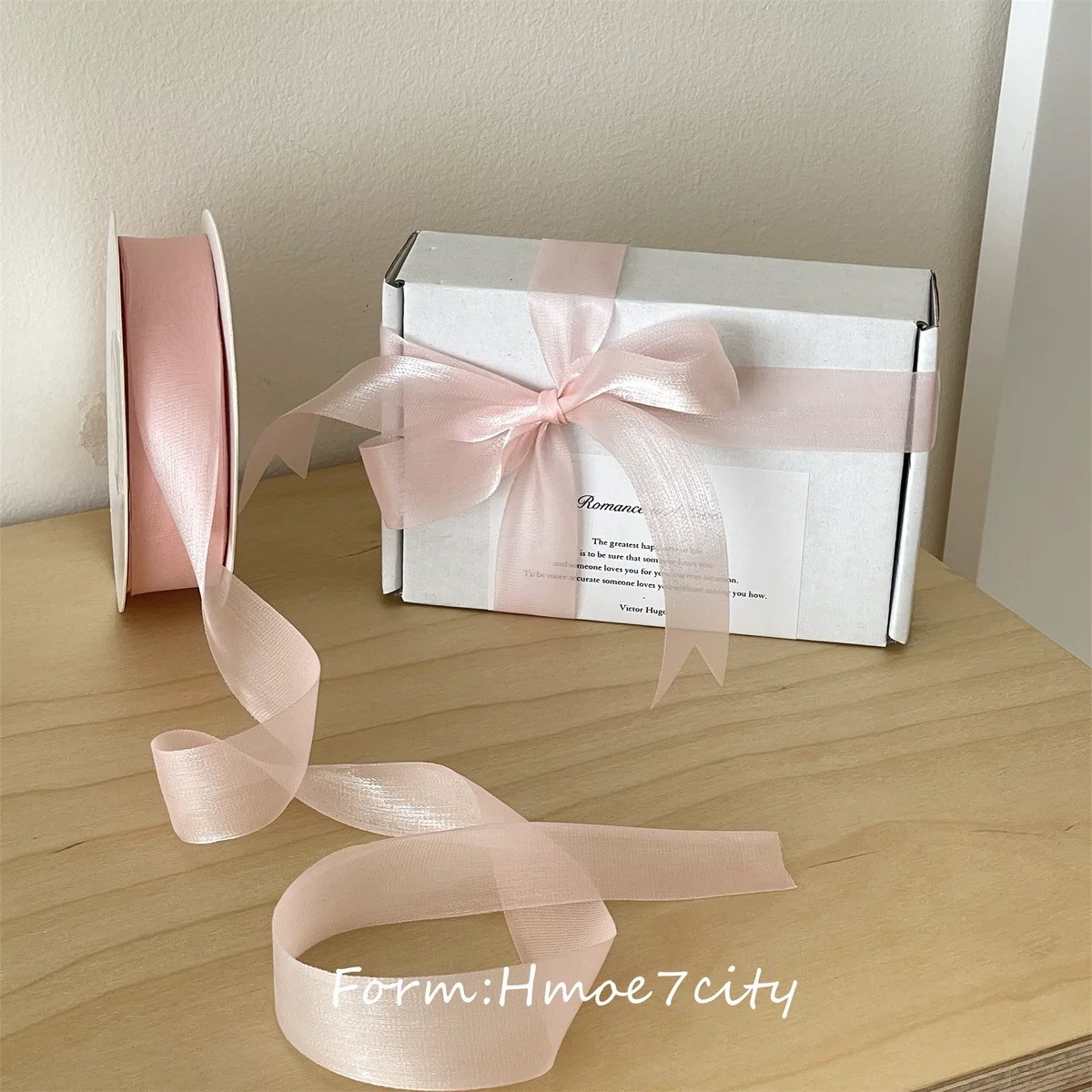 올리브파티 밀키 실크 오간디 리본 25mm 20야드 18M 청첩장 선물포장 6,500원