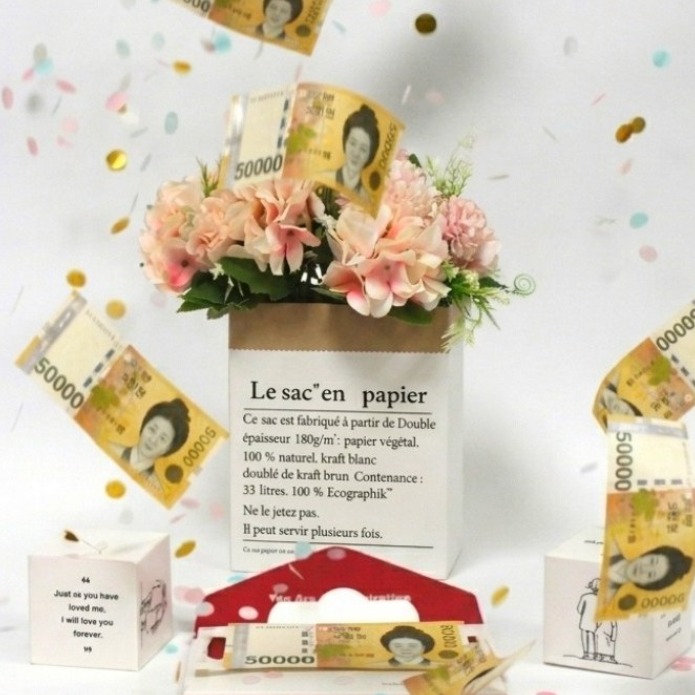 감동팡팡 어버이날 부모님 생일 현금 이벤트 용돈박스 카네이션 세트, 1개, 혼합형, 현재가 11,200원