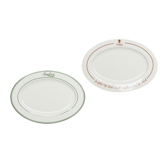 메종오브제 로렌스 런던 타원 접시 2종 세트, GREEN,RED, 1세트 85,750원