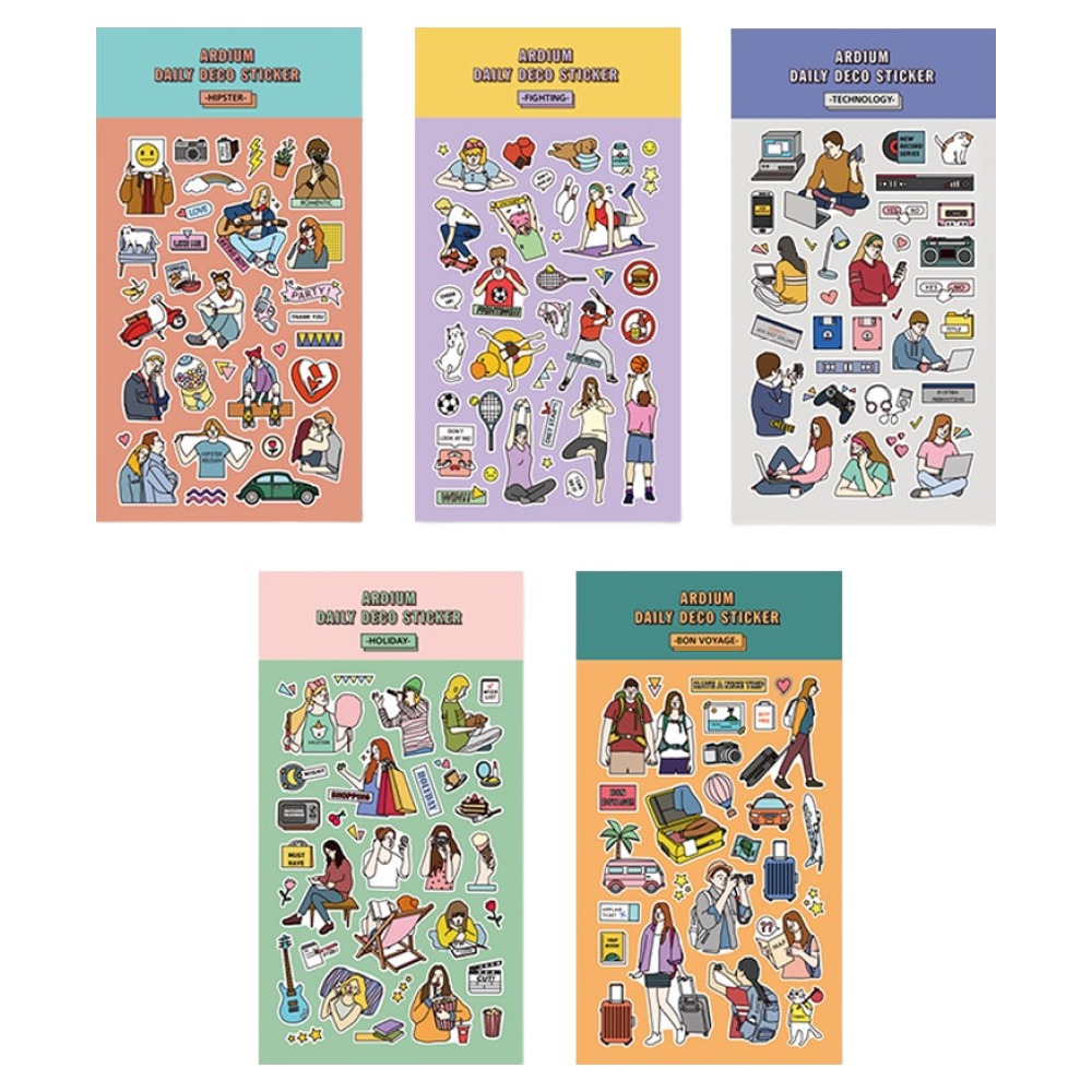 아르디움 데일리 데코스티커 5종 세트 4,750원