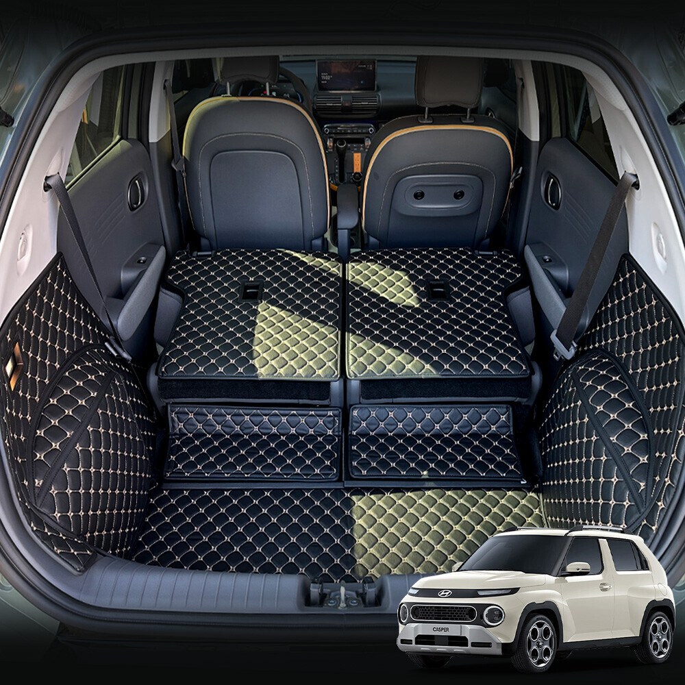 더뉴 캐스퍼 가솔린 컨셉토 3D 가죽 퀼팅 풀커버 트렁크 매트 풀세트 (캐스퍼 가솔린 호환 인스퍼레이션), 베이지 111,000원