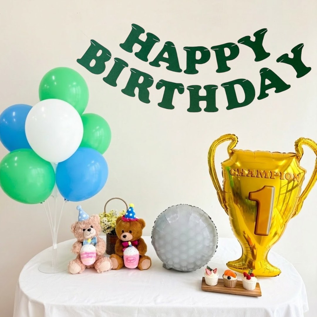 쏙쏙마켓 골프 트로피 생일 풍선 세트 파티용품, 1세트 17,950원