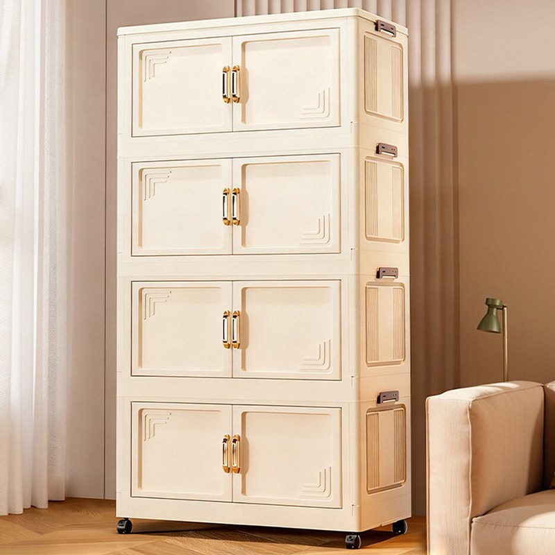 Frokom 접이식 폴딩 리빙박스 다용도 이동식 수납함 홈정리 대용량, 화이트 47,800원