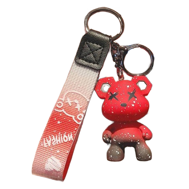 도림 엑스 곰돌이 자동차 키링, 1개, 레드 3,900원
