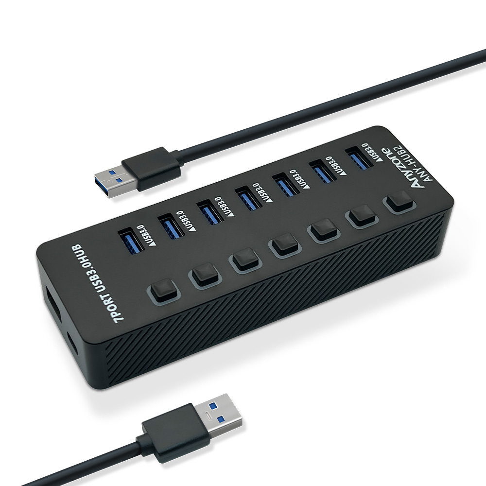 USB 3.0 개별 스위치 7포트 멀티 허브 PC 노트북 맥북 확장, 단품 26,900원
