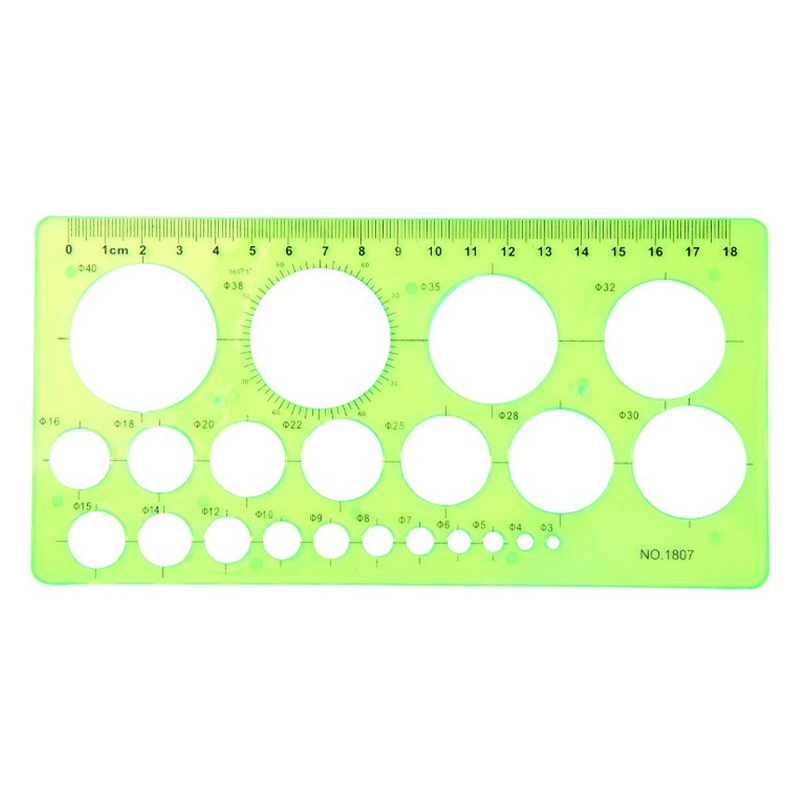 마다꾸미 컬러 도형 원형자, 03 그린(원형자), 1세트 4,900원