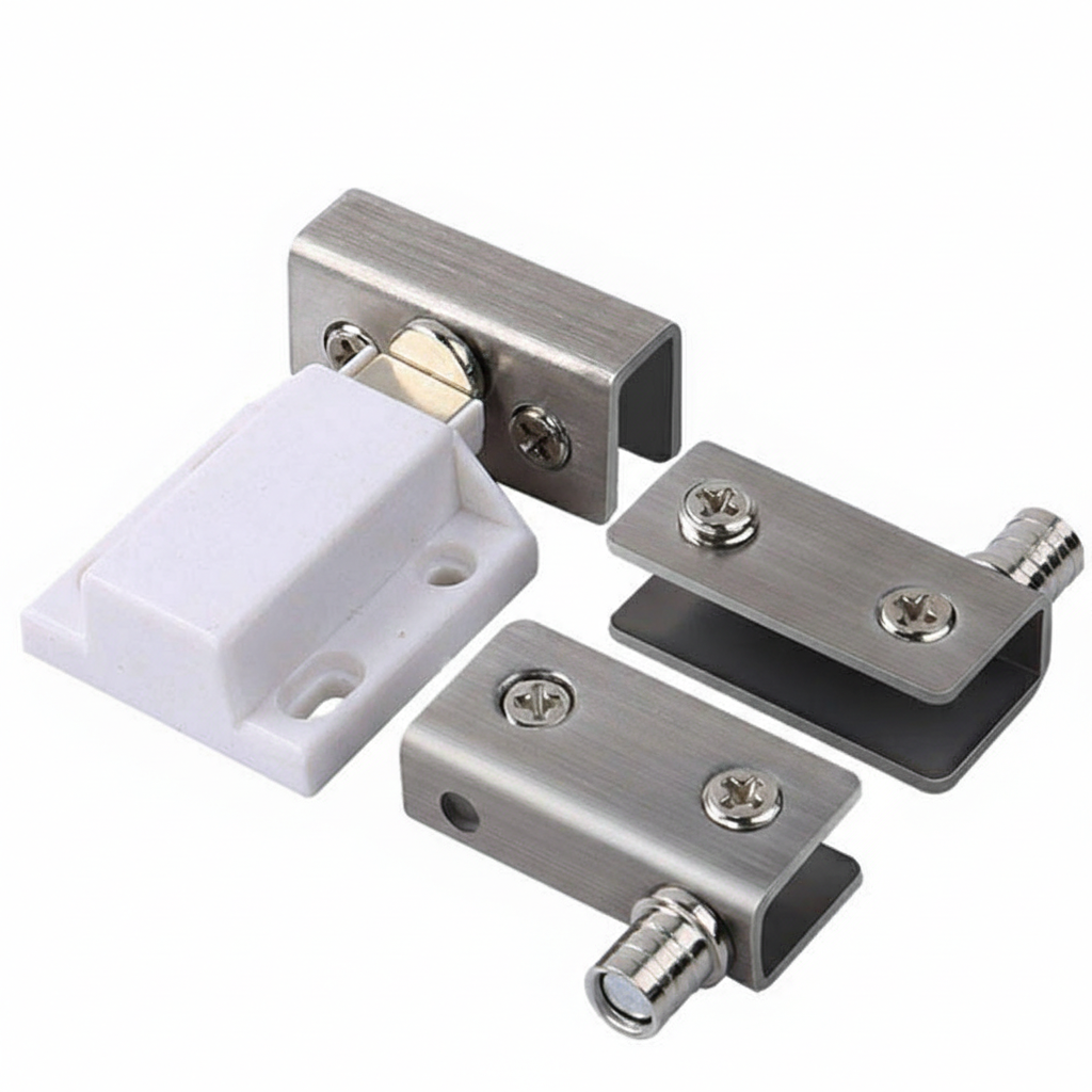 문고리닷컴 유리문 유리장 장식장 경첩 도어 힌지 경첩 세트, 1개, 실버 10,900원