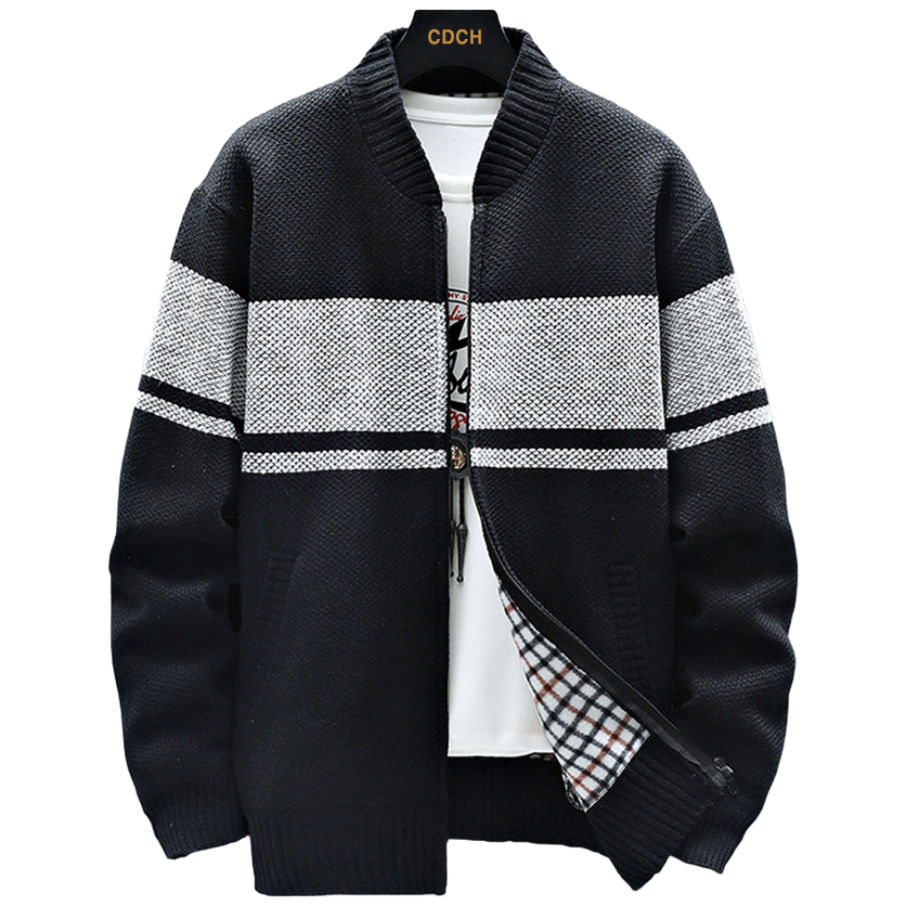 코디코치 남성 기모 니트 집업 투톤 가디건 스웨터 자켓 25,900원