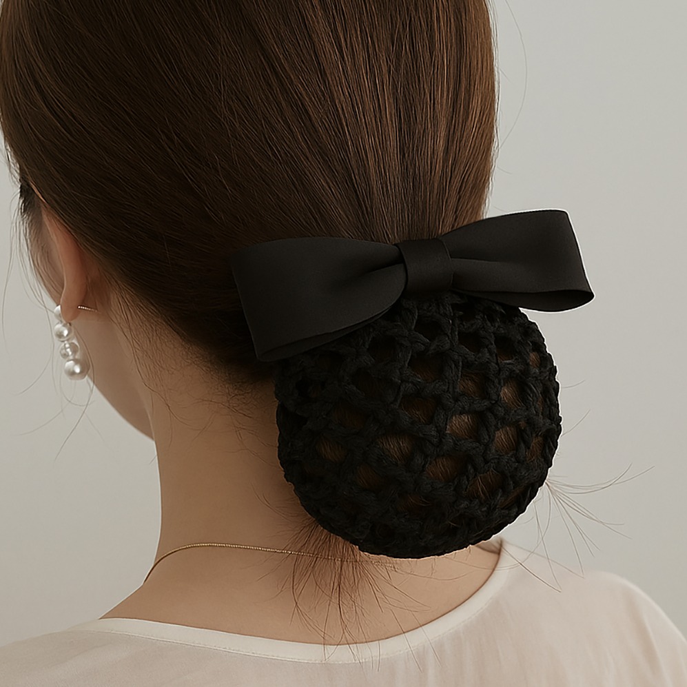 비단길 오브네 올림머리 리본 그물망 머리핀 5,900원