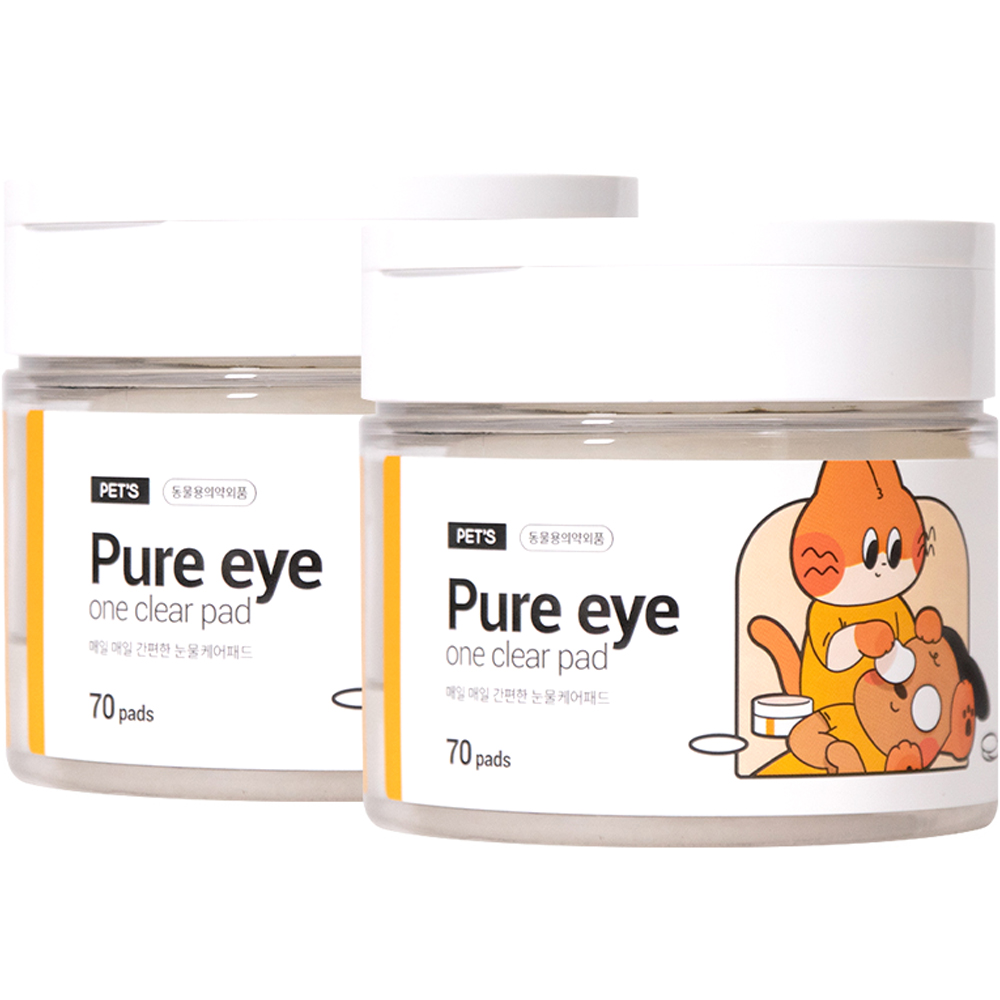 정글몬스터 반려동물 눈물세정제 퓨어 아이 원클리어 패드, 200ml, 2개 37,280원