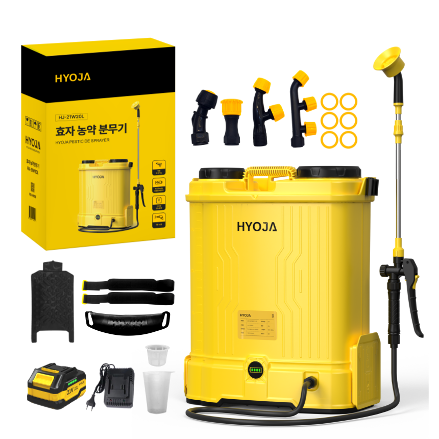 효자 전동 농약분무기 20L 충전식 농약 살포기 충전 압축 방역 자동 제초제 분사기, 1개, 현재가 148,000원