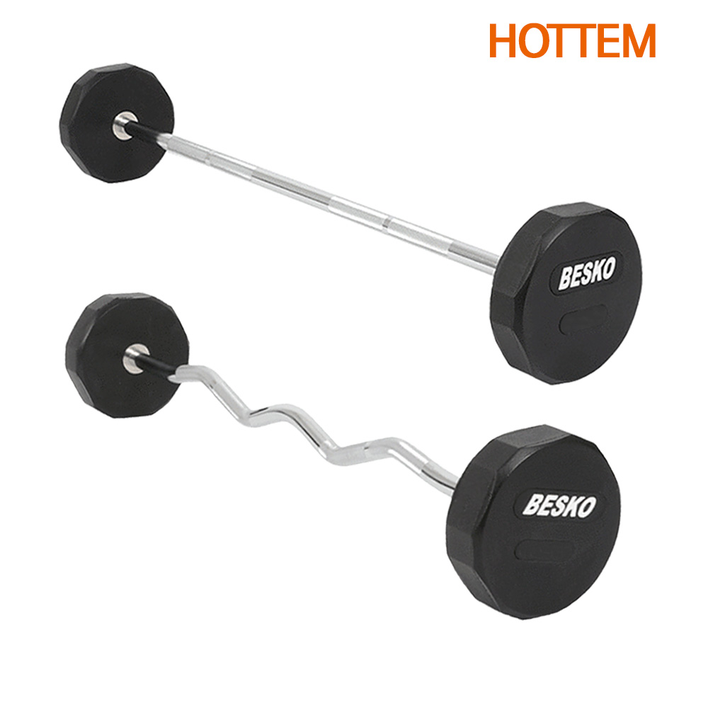 핫템 우레탄 12각 고정바벨 고정식 일체형 고정 바벨 세트 118,600원