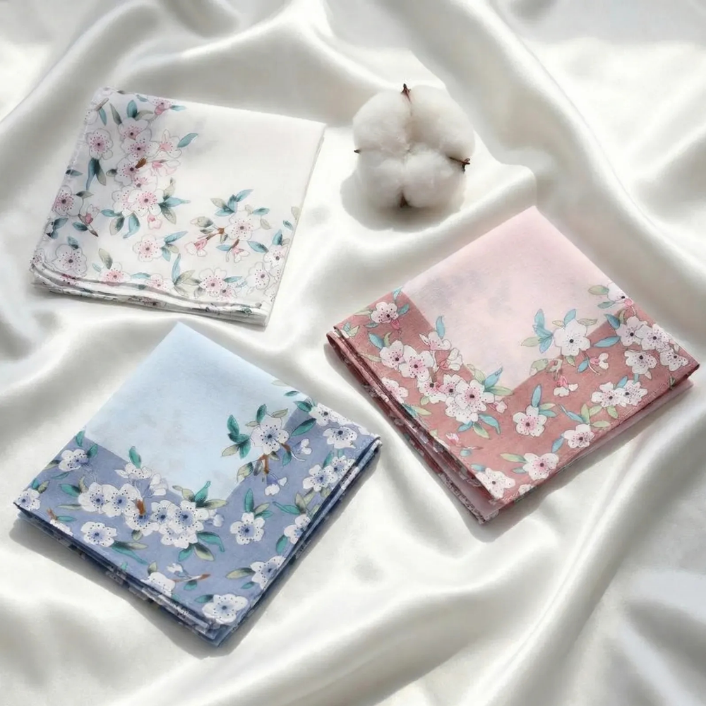 [3장세트] 아벨리안테 여자 손수건 스카프 선물 세트 12,500원