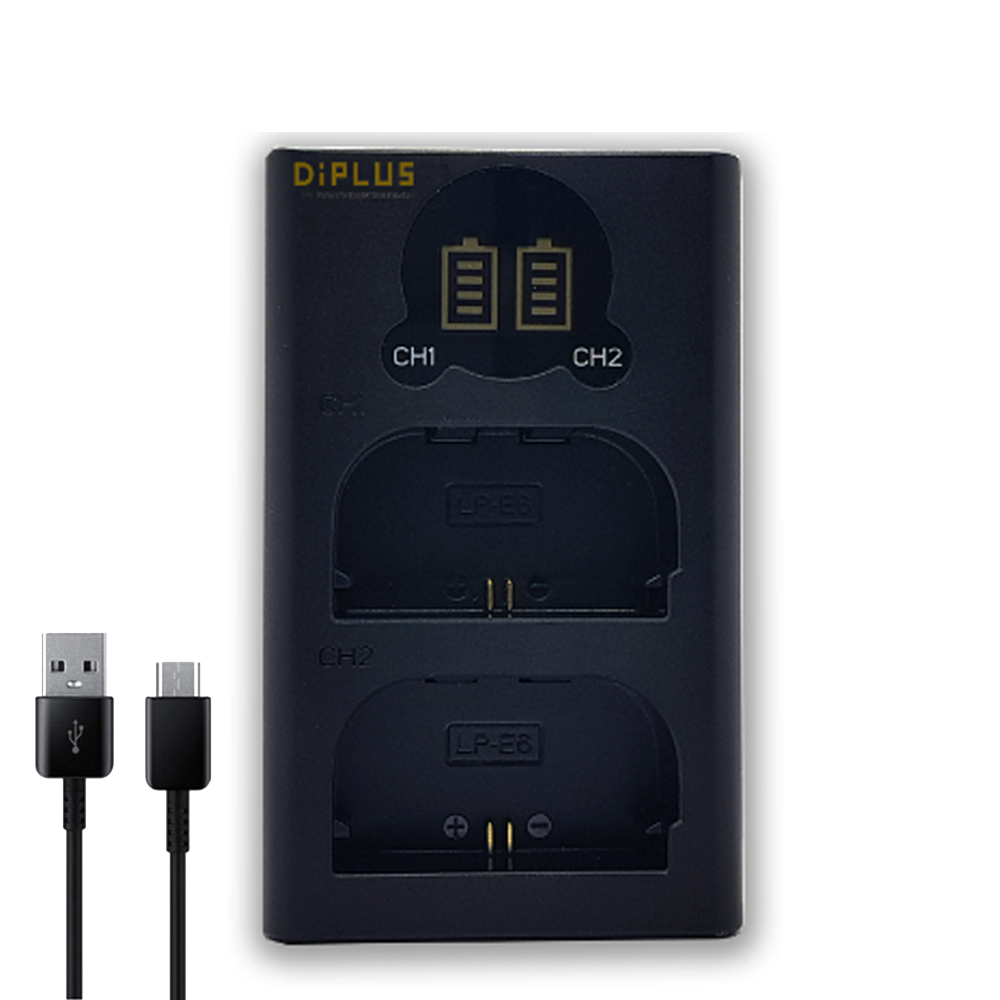 캐논 EOS 70D 호환용 듀얼 충전기 LP-E6(N) LCD 잔량 표시창 USB급속충전기 배터리2개 동시충전, PN101 9,900원