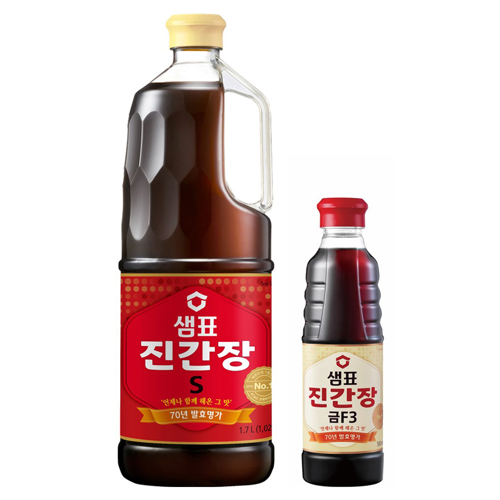 샘표 진간장 S 1.7 L + 진간장 금F3 500 ml 9,210원