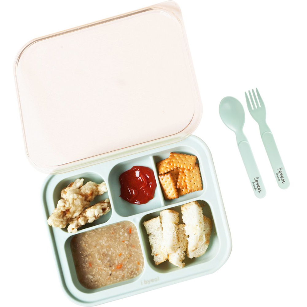 아이별프렌즈 국내 제조 실리콘 흡착식판 + 옥수수 베이비 스푼 + 포크 세트 22,800원