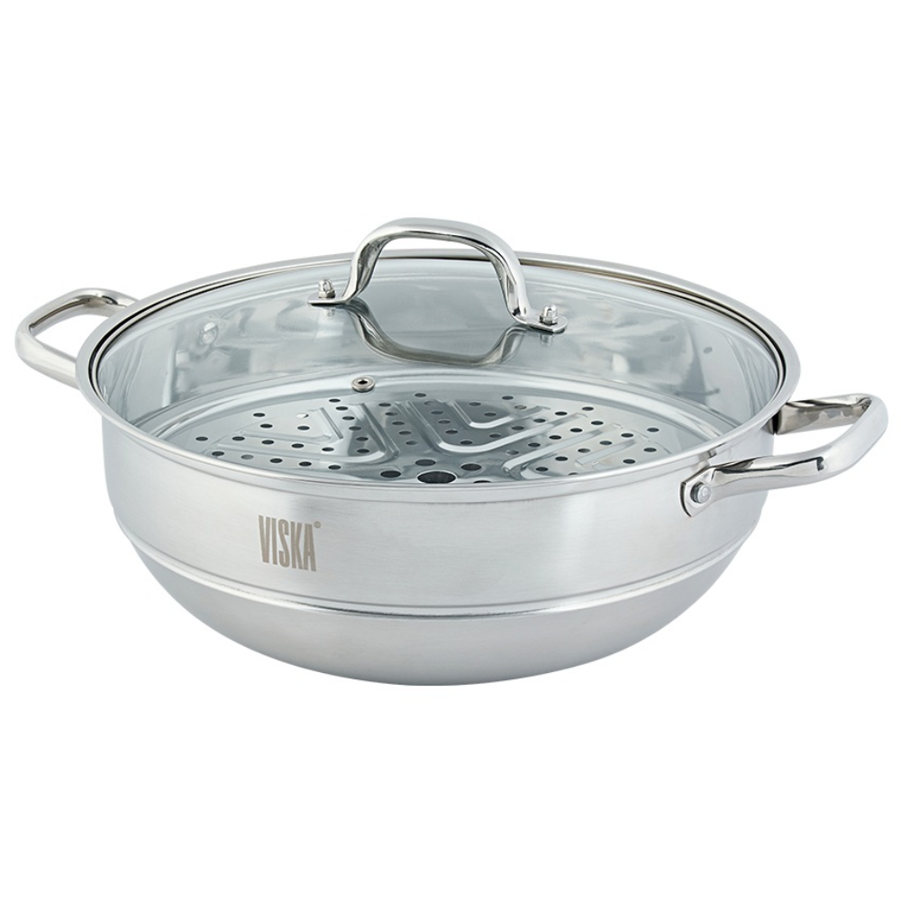 [재리마켓] 스텐 찜솥 34cm 전용 찜판 인덕션 가스레인지 대용량 내열유리 뚜껑, 1개, 34cm 21,900원