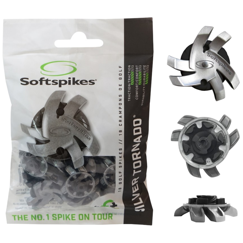 [소프트 스파이크 정품] 스파이크 골프화징 토네이도 FT3.0타입 (투어락/슬림락/트리락) 풋조이/나이키/아디다스 호환, 블랙/실버, 18개 38,000원