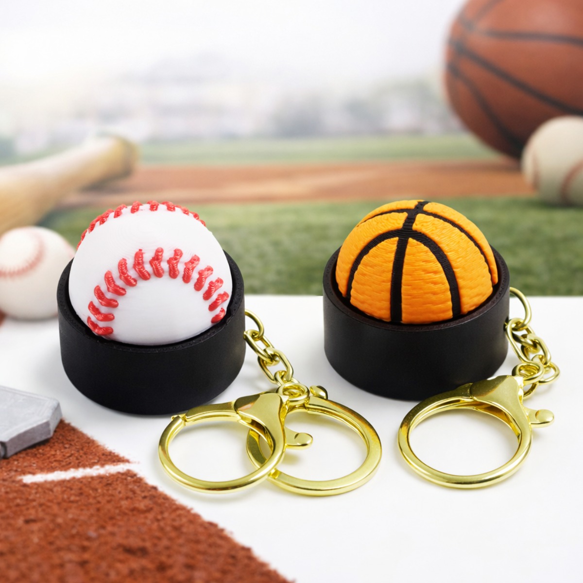 가든랩 야구,농구 클리커키링, 1개, 야구공 17,000원