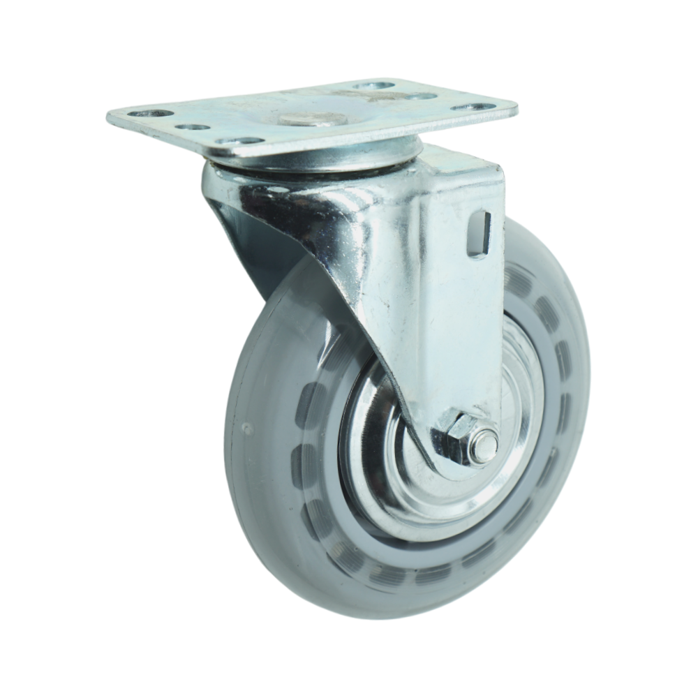 카트랙 전용 경량 투명 무소음 우레탄 캐스터 바퀴 12.5cm(5인치) 회전형 6,150원