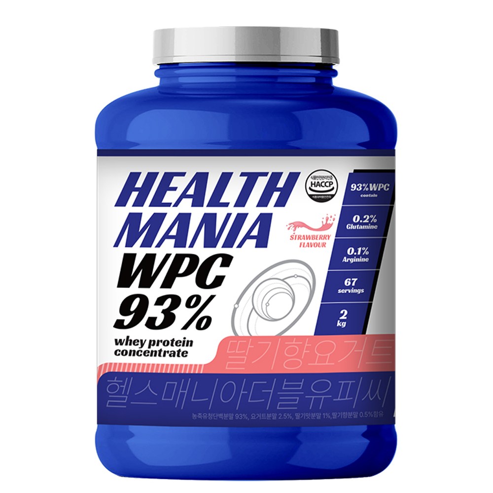 헬스매니아 WPC 2kg 딸기요거트맛 프로틴(단백질), 1개, 2kg 89,800원