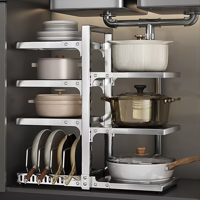 가남 304 프라이팬 정리대 다용도 높이조절 냄비 후라이팬정리대 주방선반 49,900원