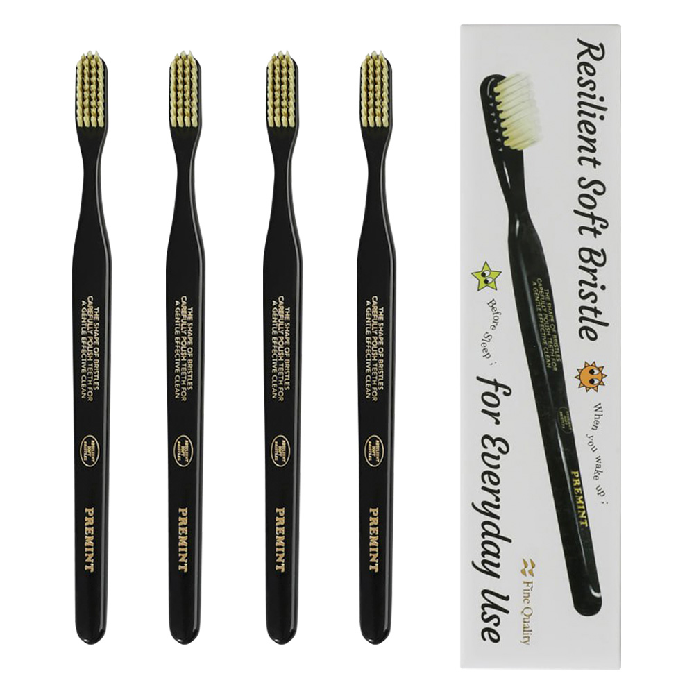 PREMINT 프레민트 프리미엄 칫솔 블랙, 4개, 1개입 32,000원