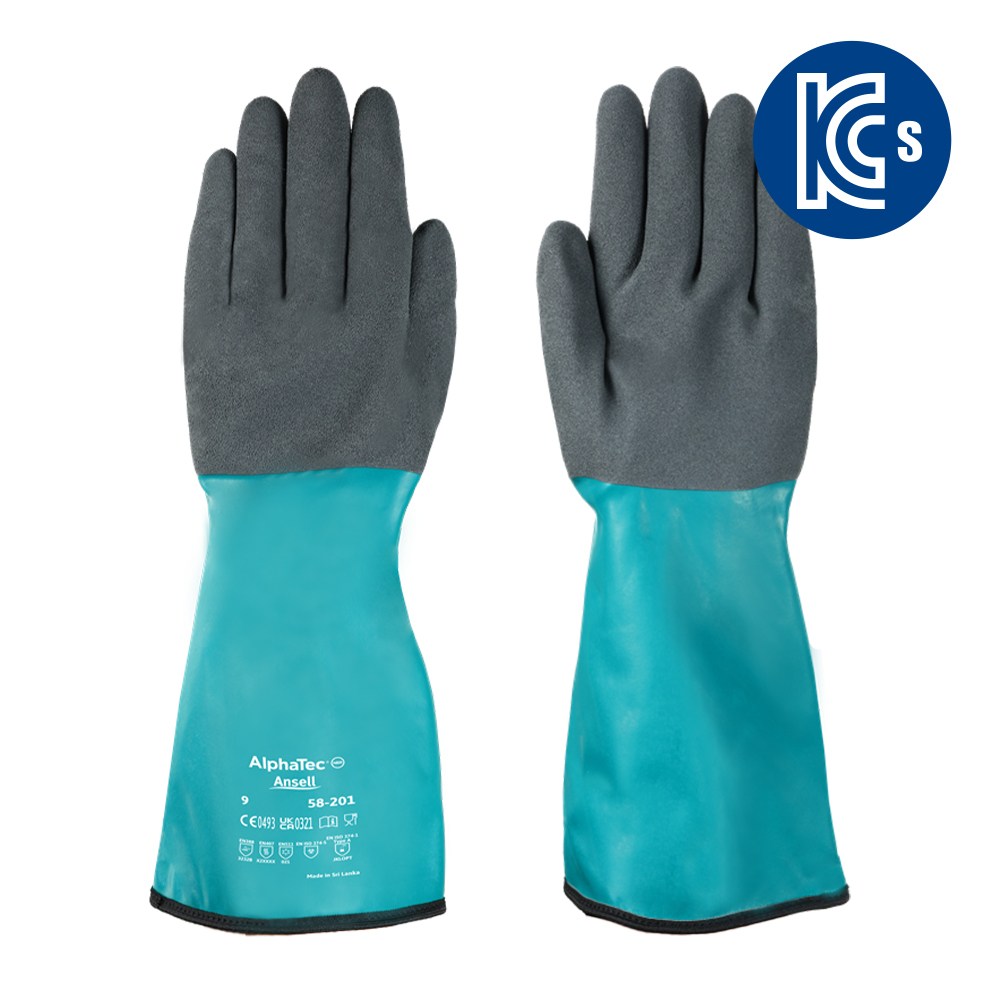안셀 알파텍 58 270 1켤레 내화학용 안전 장갑 니트릴 보호 오일작업 산업용, 1개 29,400원